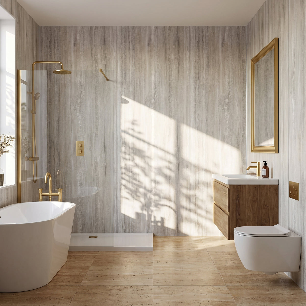 Hydraset Jupiter Silver Textured 1200 x 2400 Square Edge Wall Panel