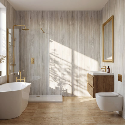 Hydraset Jupiter Silver Textured 1200 x 2400 Square Edge Wall Panel