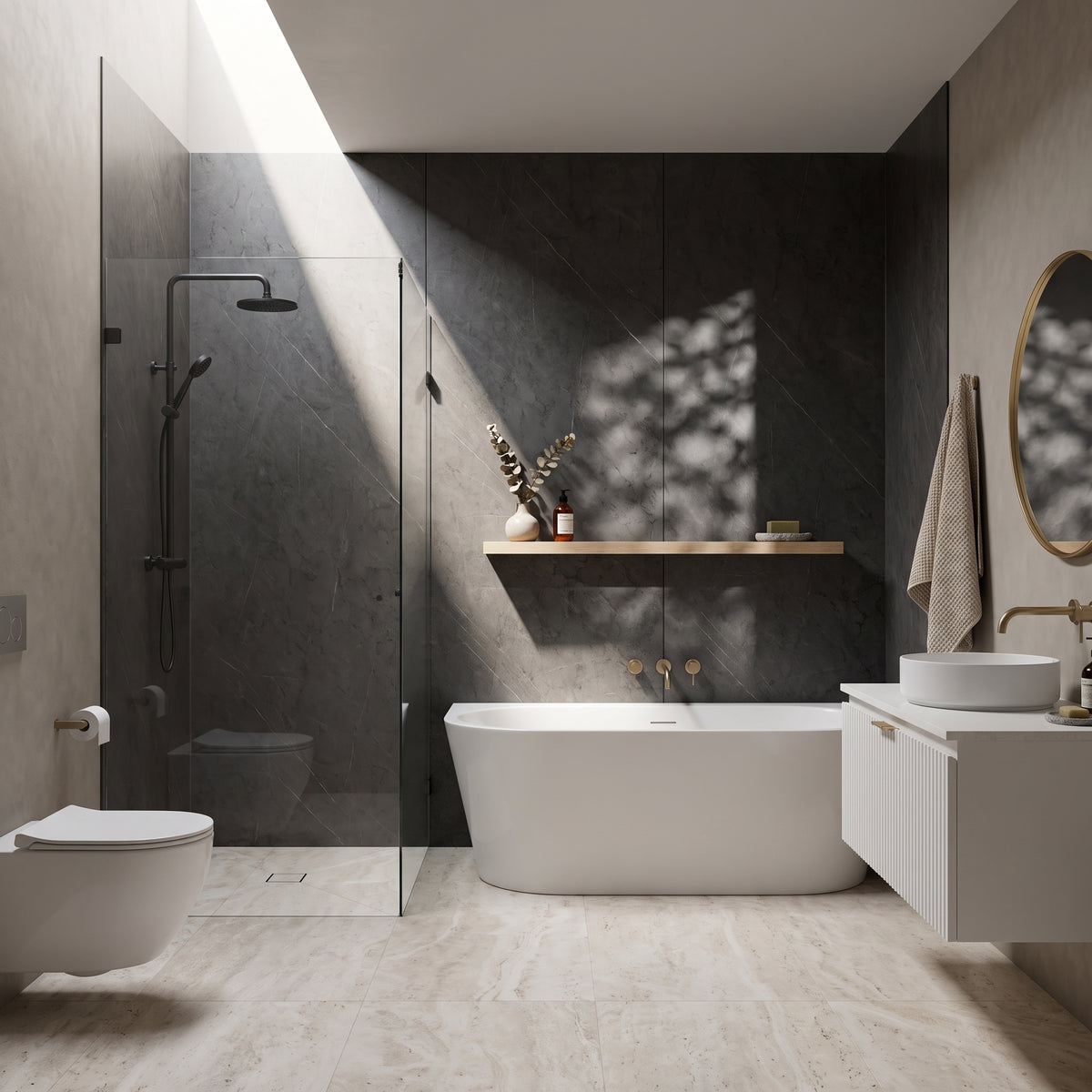 Hydraset Nero Graphite Matt 1200 x 2400 Setlock Wall Panel