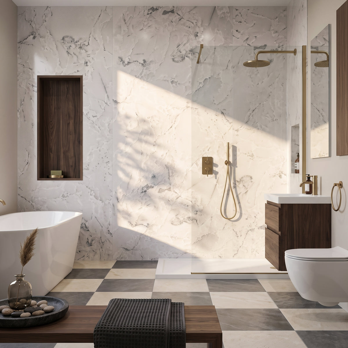 Hydraset Onyx Marble 1200 x 2400 Square Edge Wall Panel
