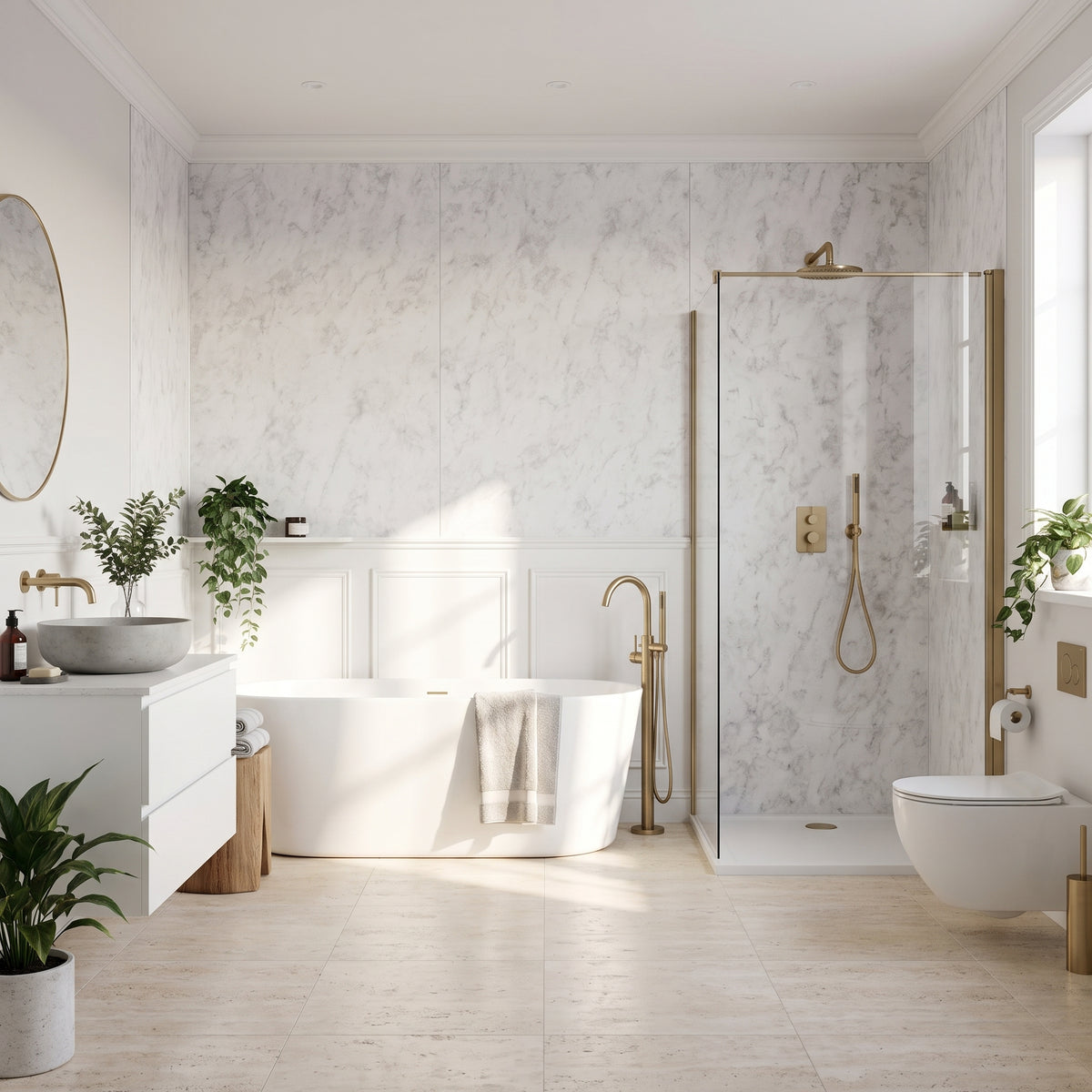 Hydraset Pure Light Marble Square Edge 2400x1200mm