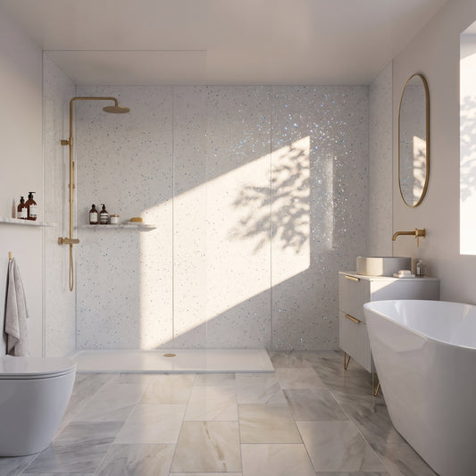 Hydraset Pure White Sparkle Gloss Setlock 2400x1200mm