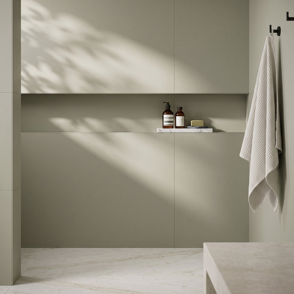 Hydraset Sage Green Matt 1200 x 2400 Square Edge Wall Panel