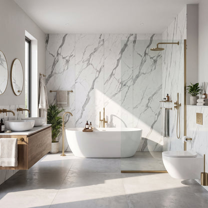 Hydraset Statuario Marble Square Edge 2400 x 1200