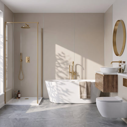 Hydraset Taupe Grey Matt 1200 x 2400 Setlock Wall Panel