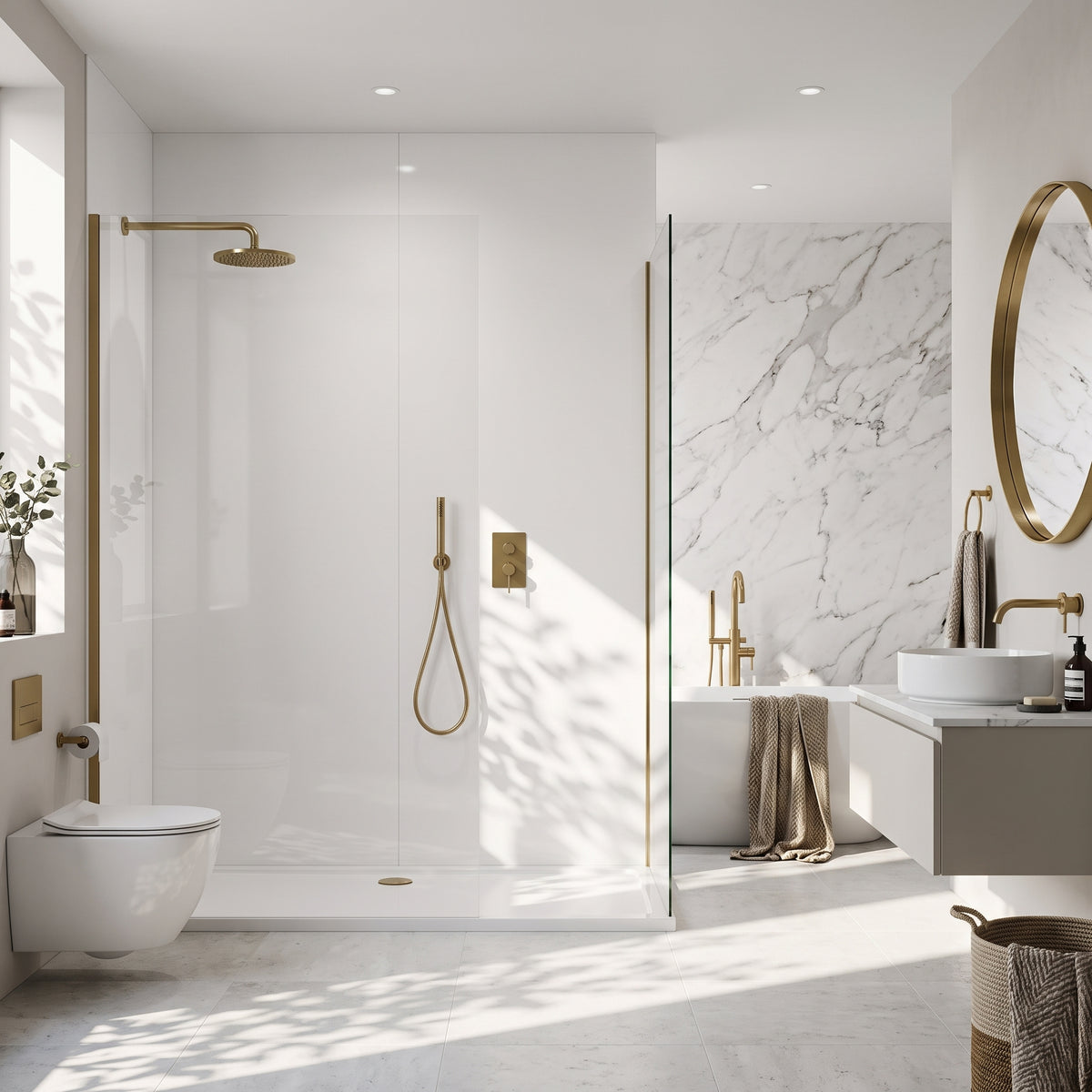 Hydraset White Gloss Square Edge 2400 x 1200