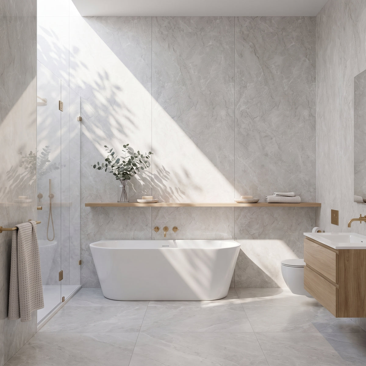 Hydraset White Bonito Square Edge 2400 x 1200