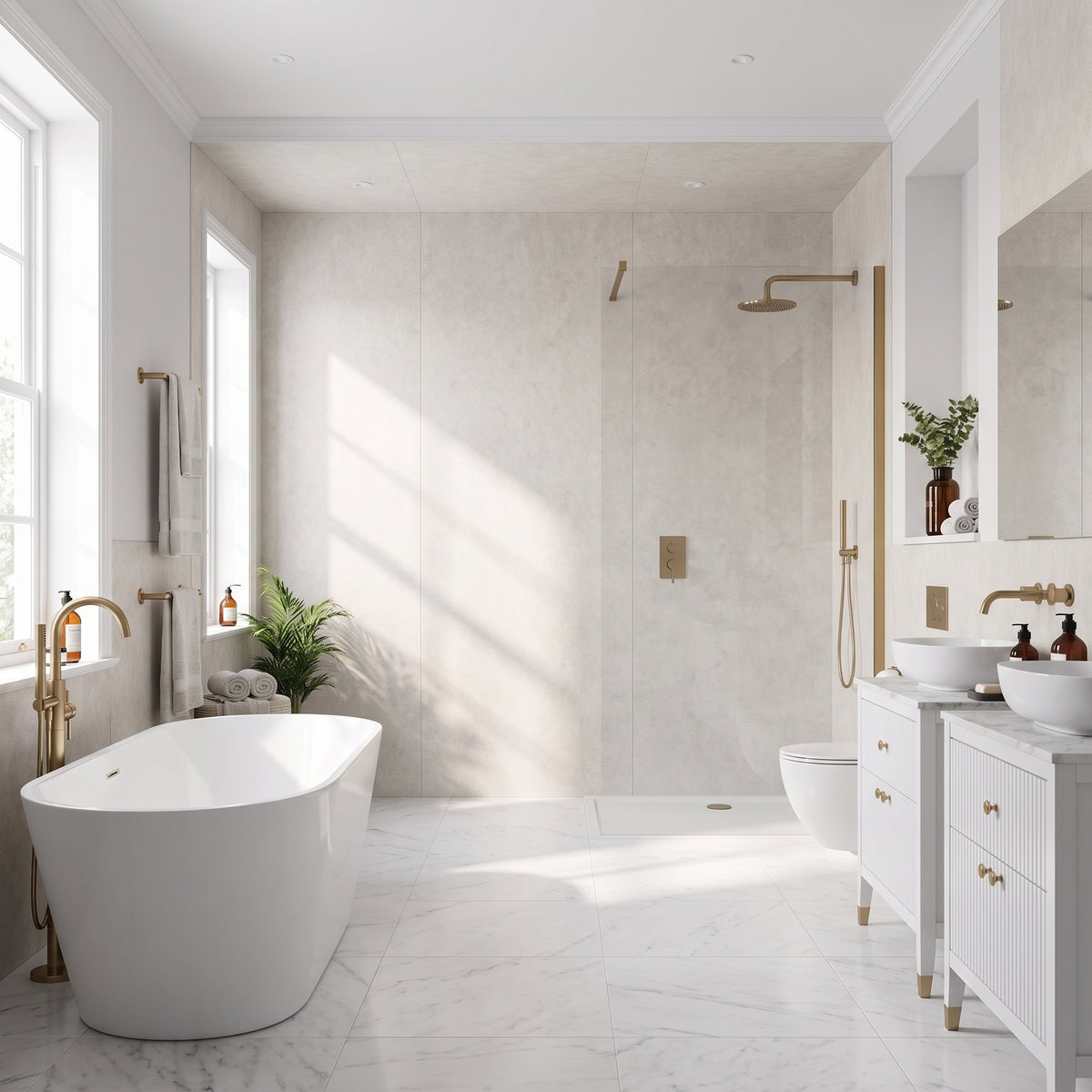 Hydraset White Mineral 1200 x 2400 Setlock Wall Panel