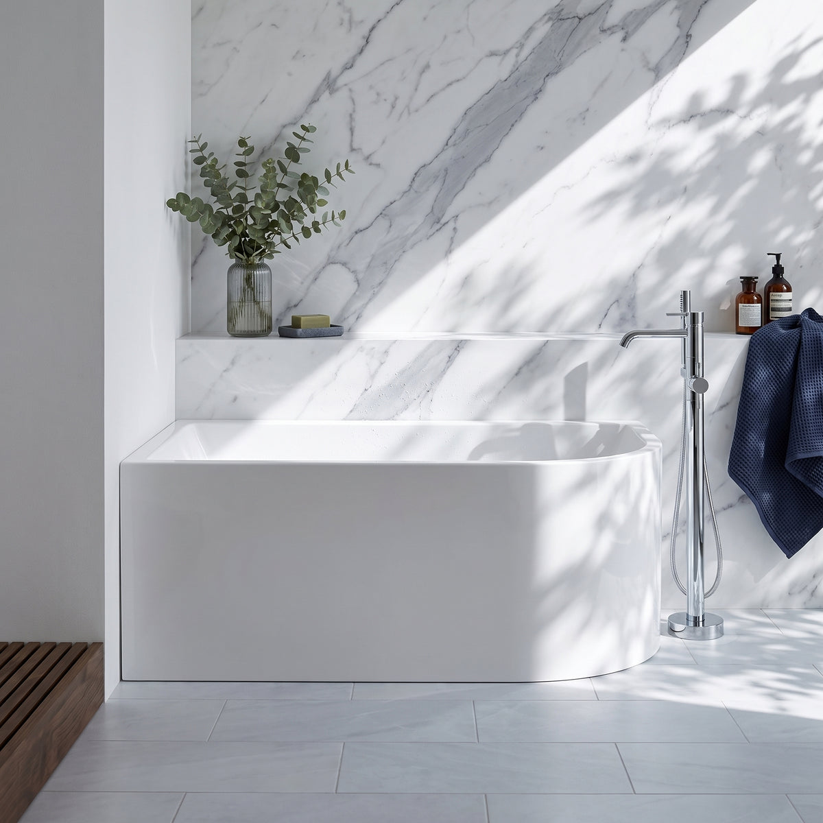 Fairford Reggio 1500 x 710 x 590mm Left Hand Corner Bath