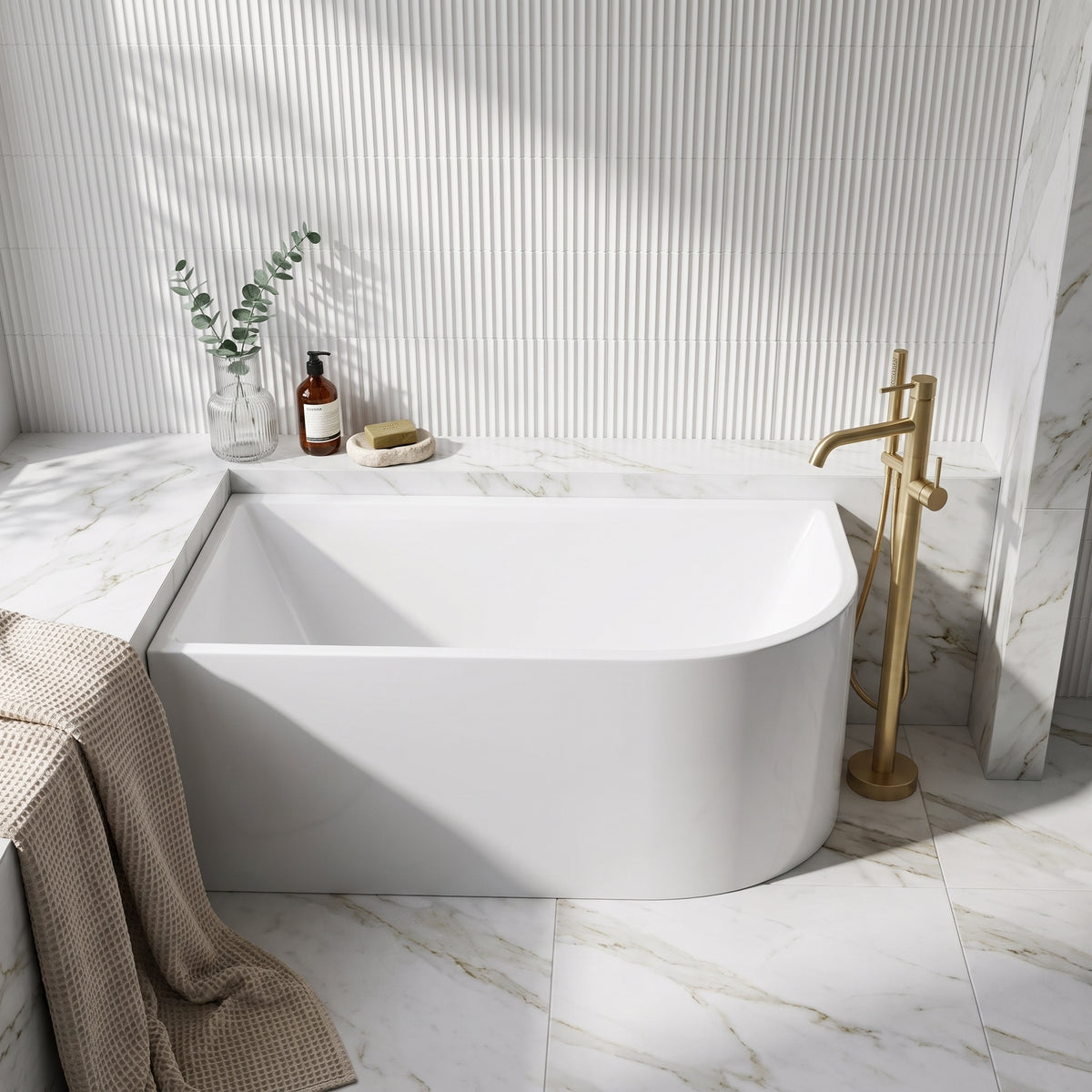 Fairford Reggio 1500 x 710 x 590mm Left Hand Corner Bath