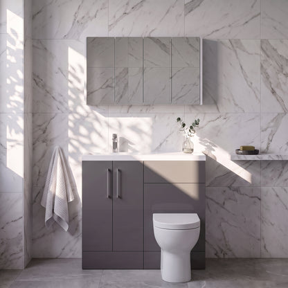 Fairford Union Gloss Grey 1000mm Slimline Combination Pack