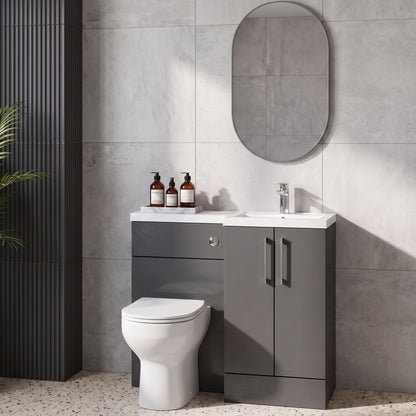 Fairford Union Gloss Grey 1000mm L Shape Right Hand Combination Pack