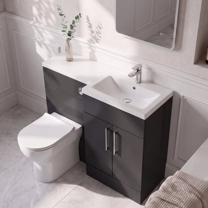 Fairford Union Gloss Grey 1100mm L Shape Right Hand Combination Pack