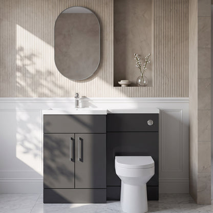 Fairford Union Gloss Grey 1100mm L Shape Left Hand Combination Pack