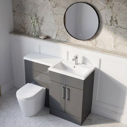 Fairford Union Gloss Grey 1200mm L Shape Right Hand Combination Pack