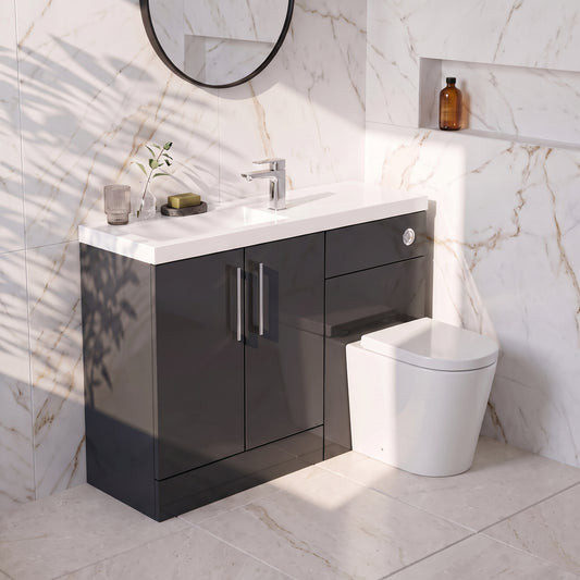 Fairford Union Gloss Grey 1200mm Slimline Combination Pack