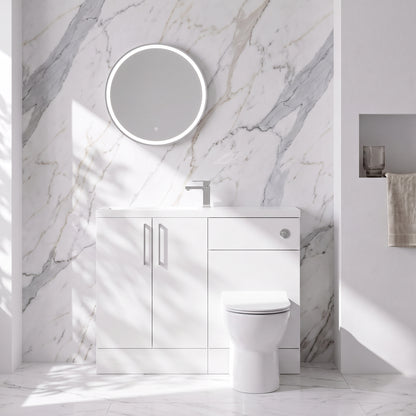 Fairford Union Gloss White 1100mm Slimline Combination Pack