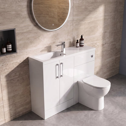 Fairford Union Gloss White 1100mm Slimline Combination Pack