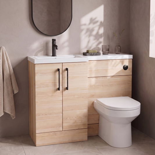 Fairford Union Light Oak 1000mm L Shape Left Hand Combination Pack