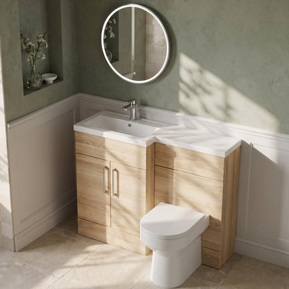 Fairford Union Light Oak 1100mm L Shape Left Hand Combination Pack