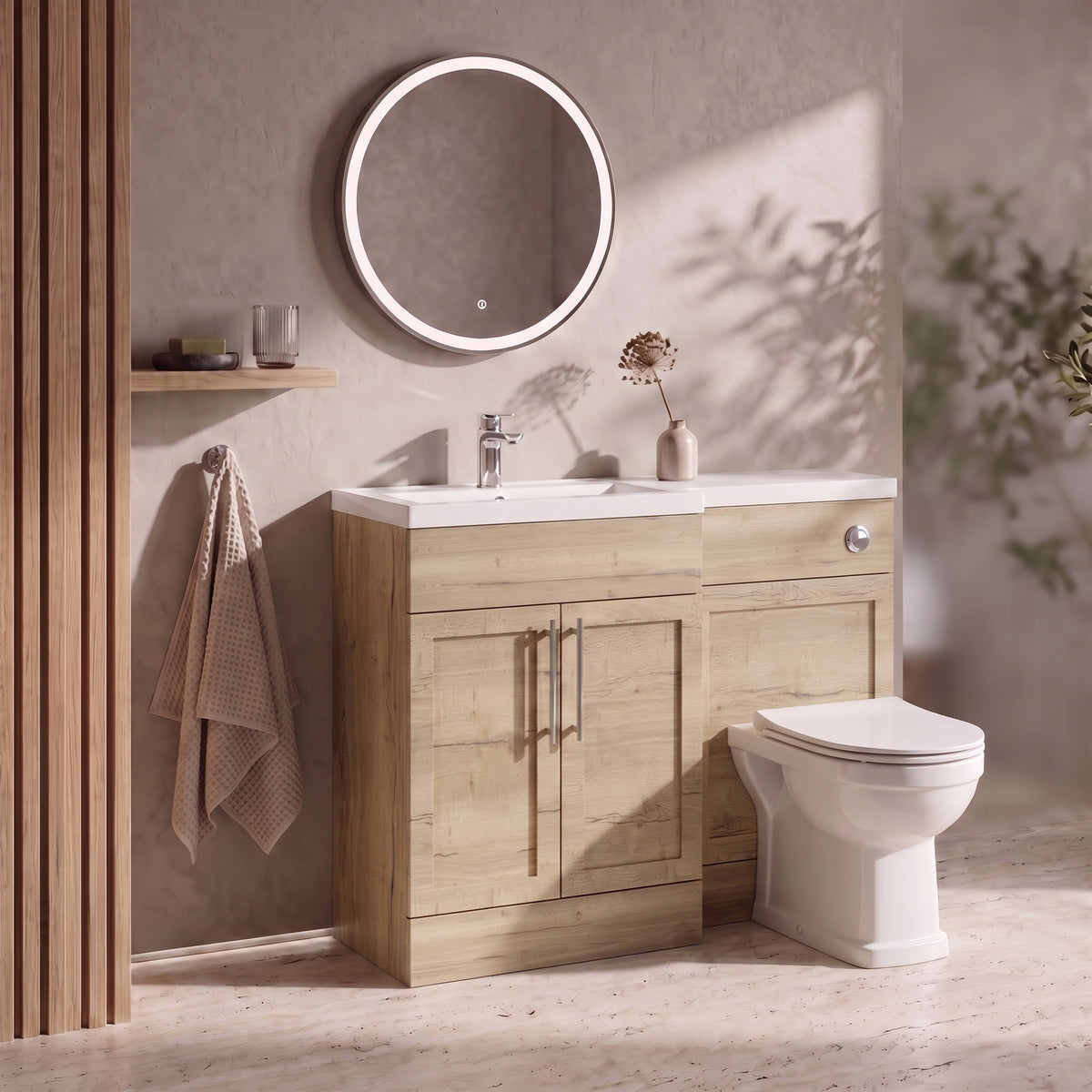 Fairford Union Style Shaker Dark Oak 1100mm L Shape Left Hand Combination Pack