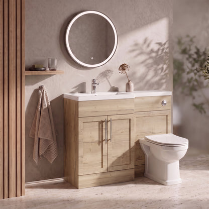 Fairford Union Style Shaker Dark Oak 1100mm L Shape Left Hand Combination Pack