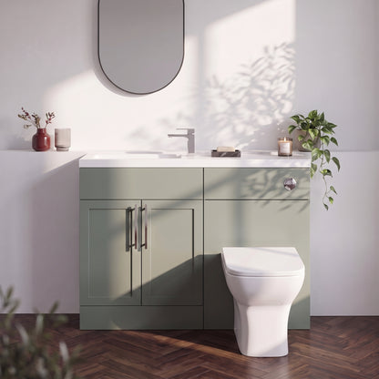 Fairford Union Style Shaker Matt Lux Green 1200mm Slimline Combination Pack
