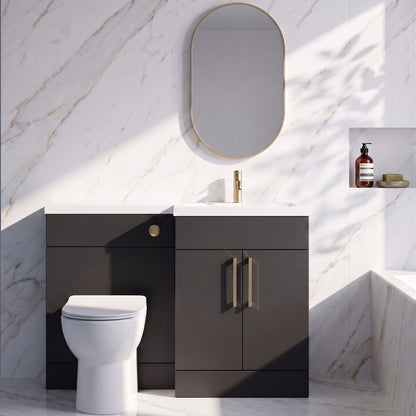 Fairford Union Style Shaker Matt Soft Black 1200mm L Shape Right Hand Combination Pack