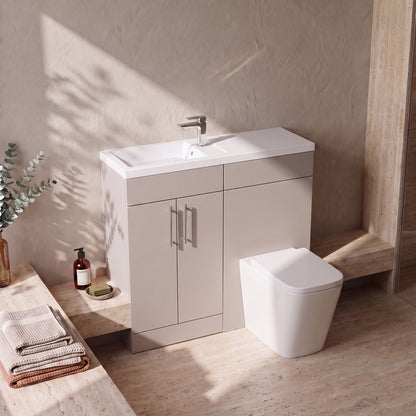 Fairford Union Style Shaker Matt Stone Grey 1000mm Slimline Combination Pack