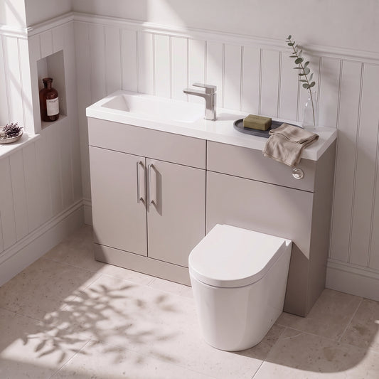Fairford Union Style Shaker Matt Stone Grey 1100mm Slimline Combination Pack