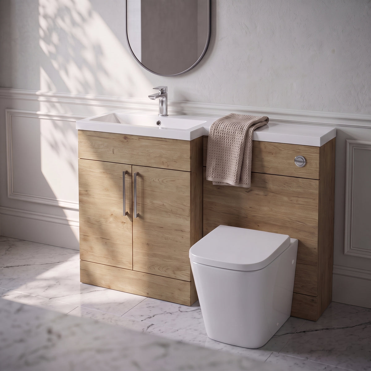 Fairford Union Style Shaker Dark Oak 1200mm L Shape Left Hand Combination Pack