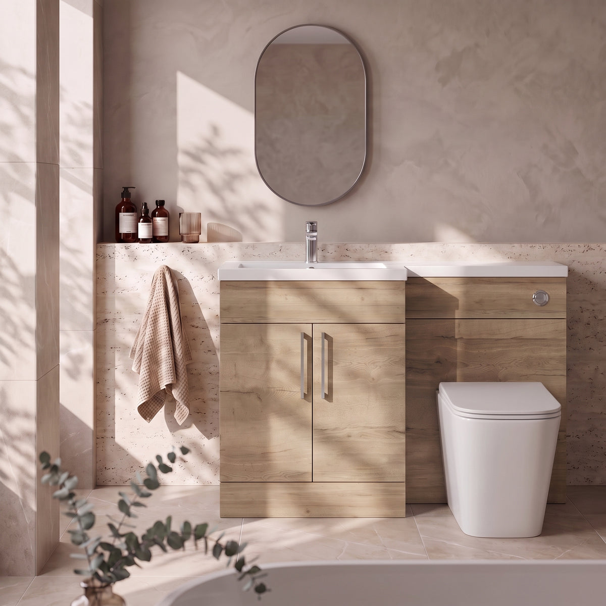 Fairford Union Style Shaker Dark Oak 1200mm L Shape Left Hand Combination Pack