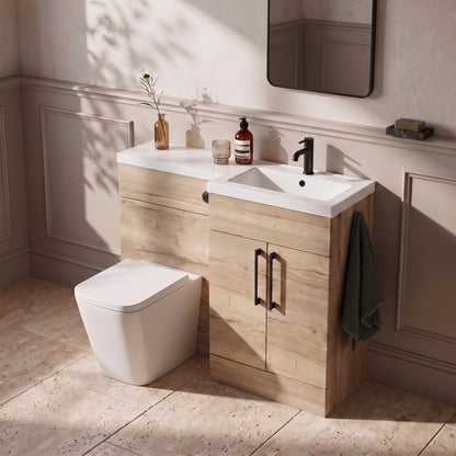 Fairford Union Style Slab Dark Oak 1000mm L Shape Right Hand Combination Pack