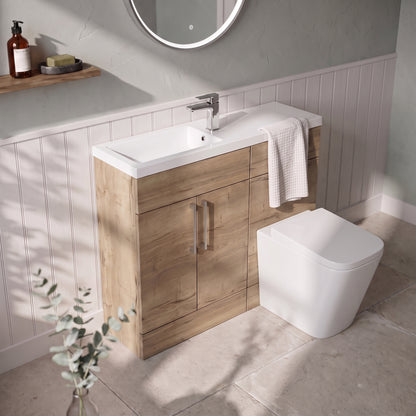 Fairford Union Style Slab Dark Oak 1100mm Slimline Combination Pack
