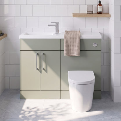 Fairford Union Style Slab Matt Lux Green 1000mm Slimline Combination Pack