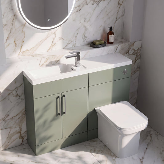 Fairford Union Style Slab Matt Lux Green 1100mm Slimline Combination Pack