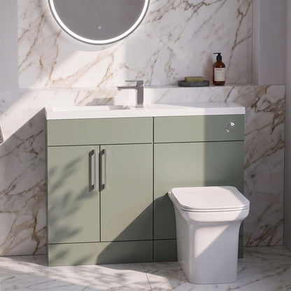 Fairford Union Style Slab Matt Lux Green 1100mm Slimline Combination Pack
