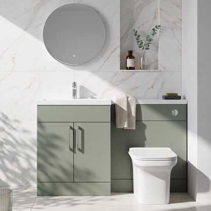 Fairford Union Style Slab Matt Lux Green 1200mm L Shape Left Hand Combination Pack