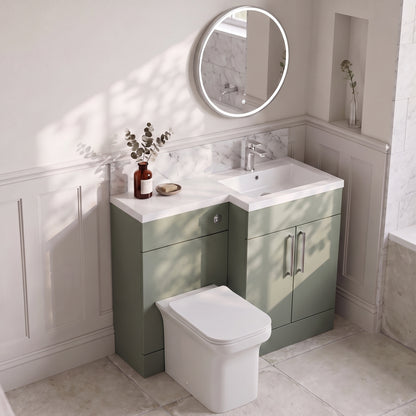 Fairford Union Style Slab Matt Lux Green 1200mm L Shape Right Hand Combination Pack