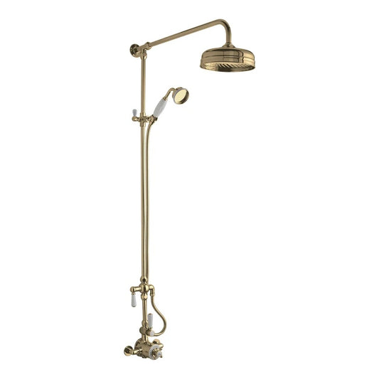 Fairford Winchester Brushed Brass Dual Outlet Shower Kit
