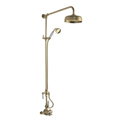 Fairford Winchester Pro Brushed Brass Dual Outlet Shower Kit