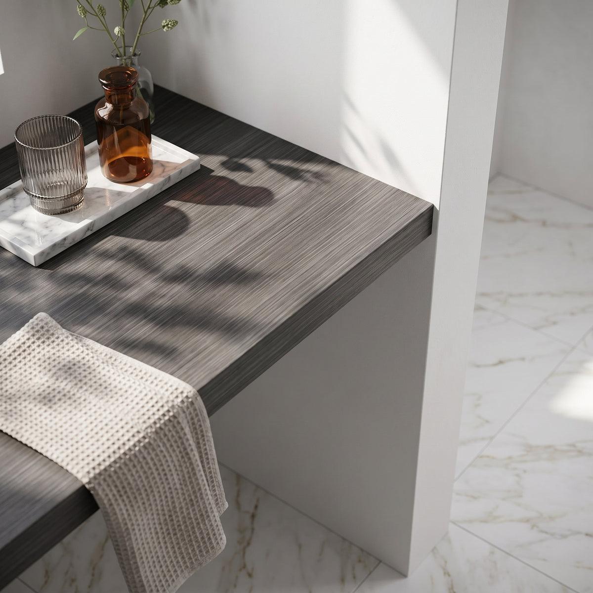 Fairford Anthracite Woodgrain Co-ord Worktop 1200x390x18mm