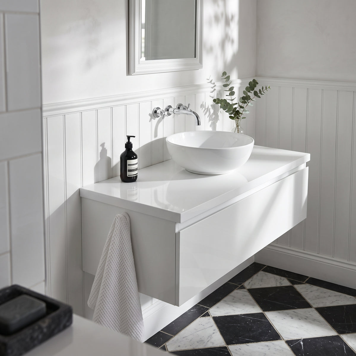 Fairford Laminate Worktop - White Gloss - 1500 x 600 x 28mm