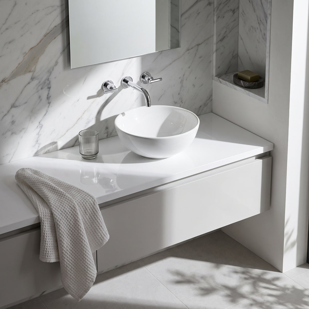 Fairford Laminate Worktop - White Gloss, 3000 X 360 X 28MM