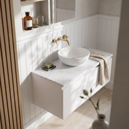 Fairford Laminate Worktop - White Sparkle - 1500 x 600 x 28m
