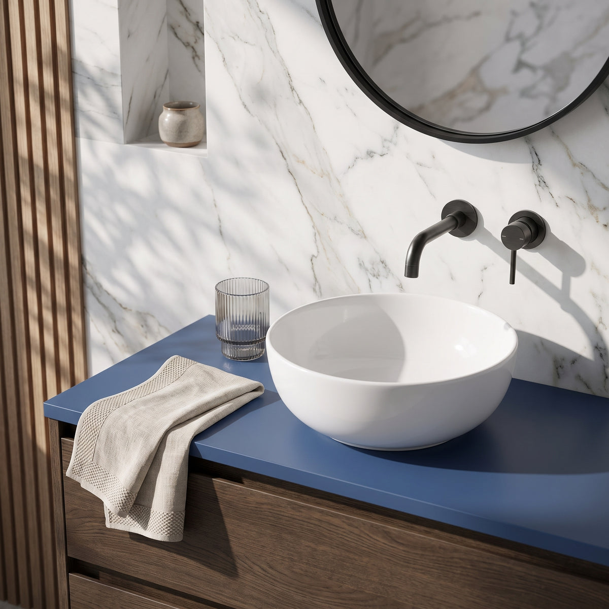 Fairford Satin Blue Co-ordinating Worktop 600 x 390 x 18mm