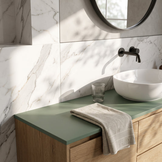 Fairford Satin Green Co-ordinating Worktop 1200 x 390 x 18mm