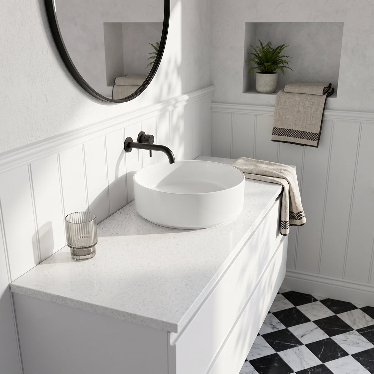 Fairford White Sparkle Laminate Worktop 1200 x 390 x 22mm