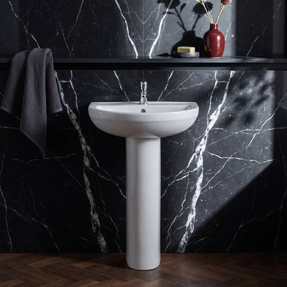 Fairford Carris Basin with Full Pedestal