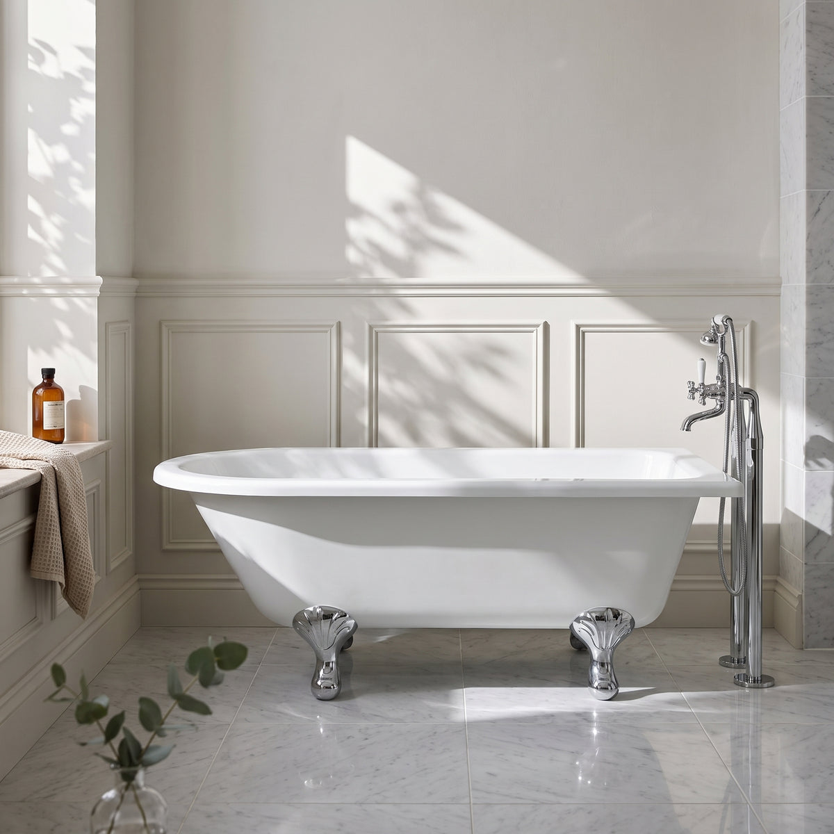 Fairford Middleham 1700mm Freestanding Baths - Various Feet Options-Corbel Feet